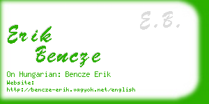erik bencze business card